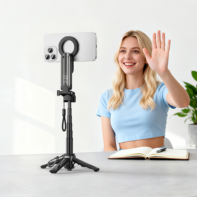 Hoco Mini Live Selfie Broadcast Stand Magnetic and Clip K27 Pro - Black
